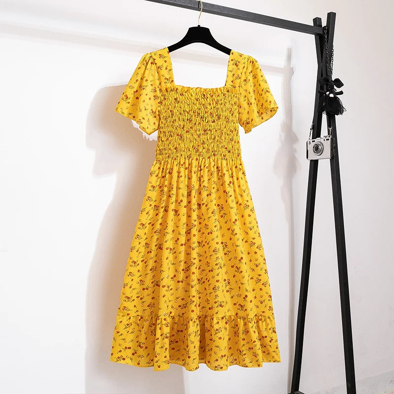 Spring Summer Chiffon Women Dress