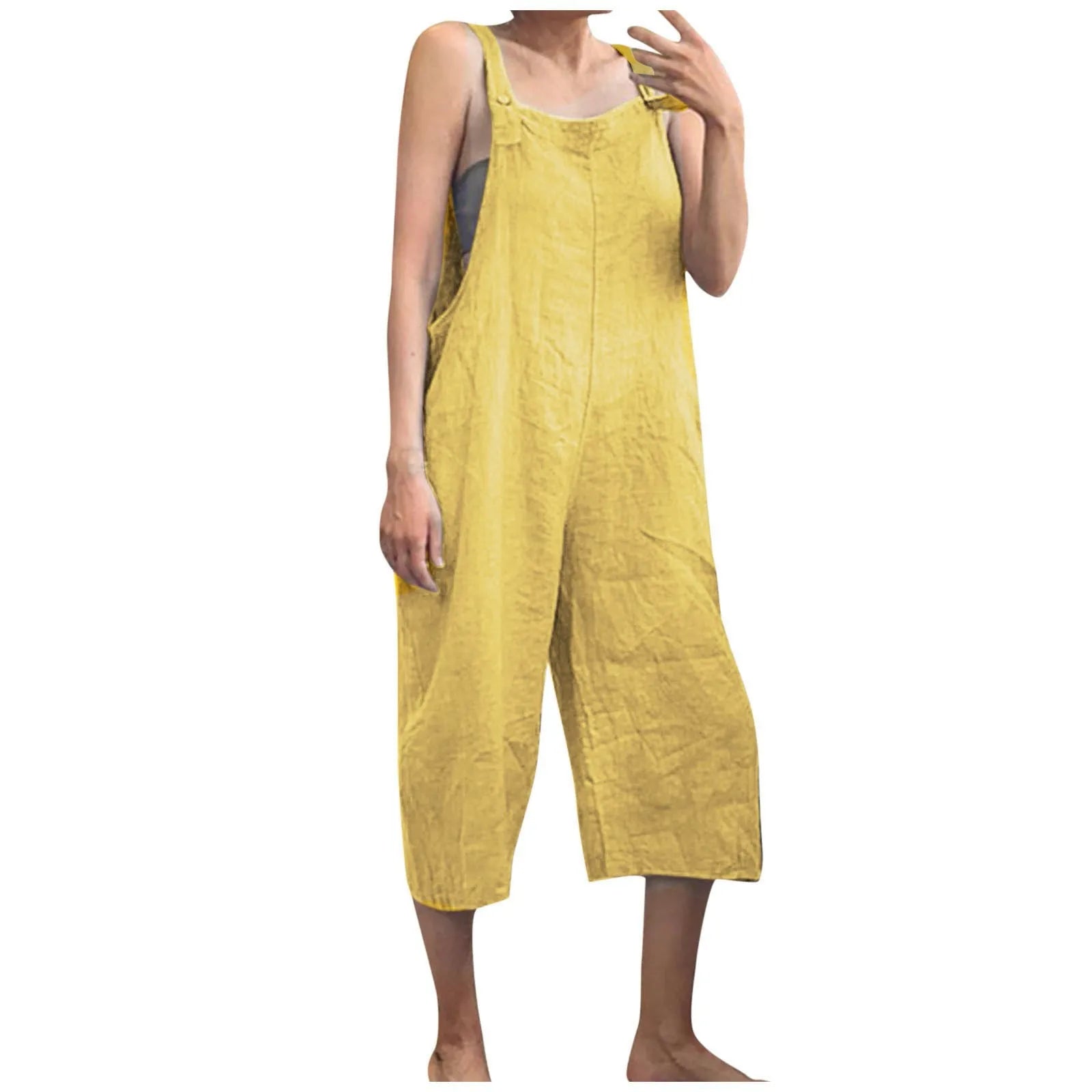 Solid Color Women Loose Cotton