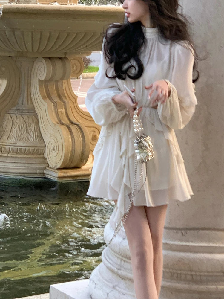 Beach Style Chiffon Mini Dress