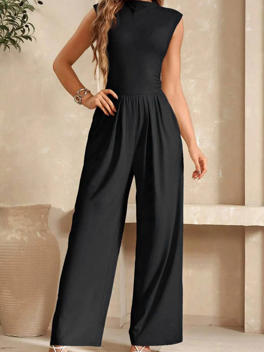 Women's Jumpsuits Summer Gothic Black Sleeveless