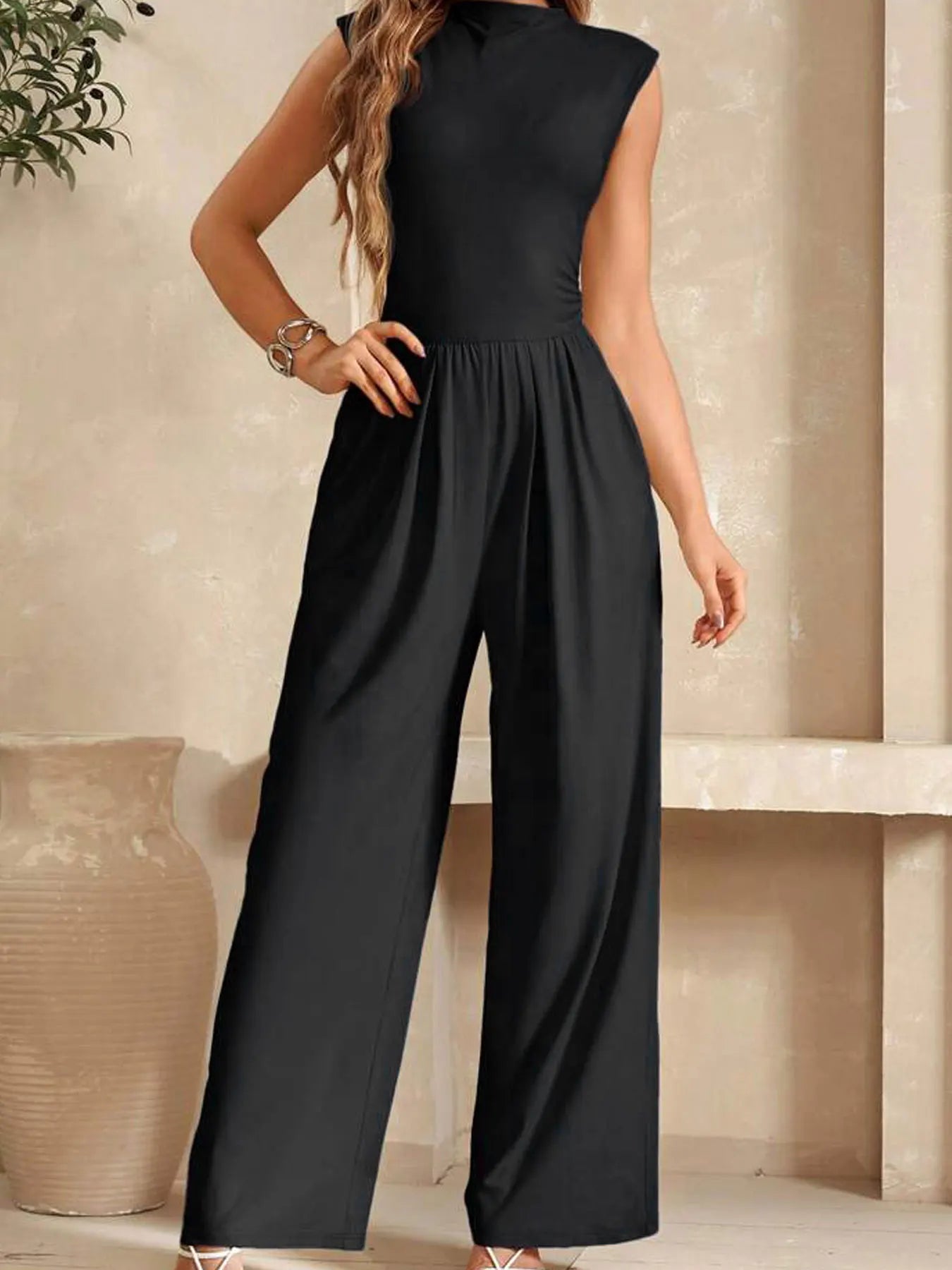 Women's Jumpsuits Summer Gothic Black Sleeveless