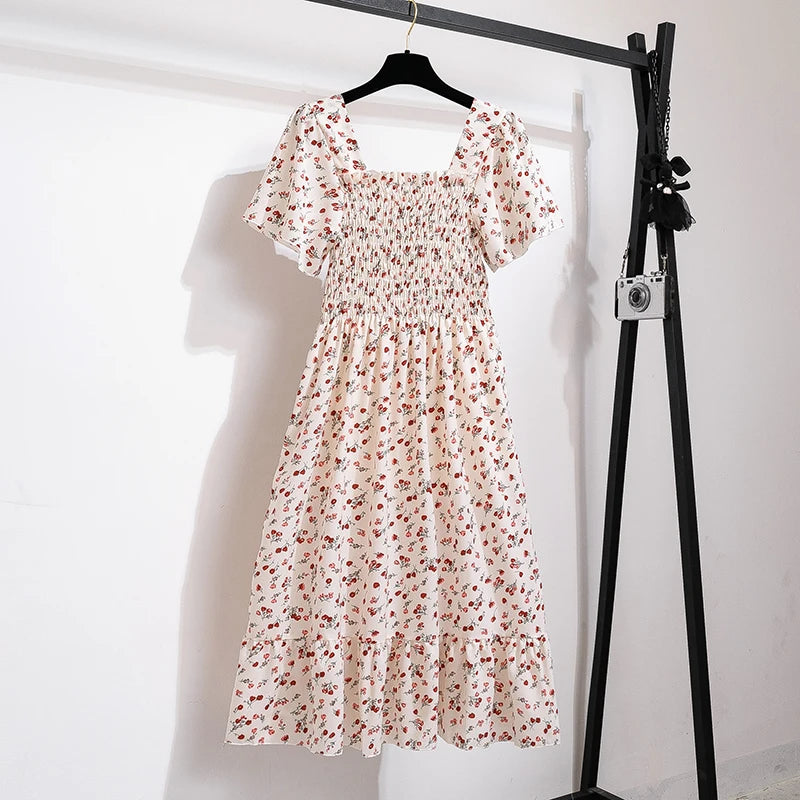 Spring Summer Chiffon Women Dress
