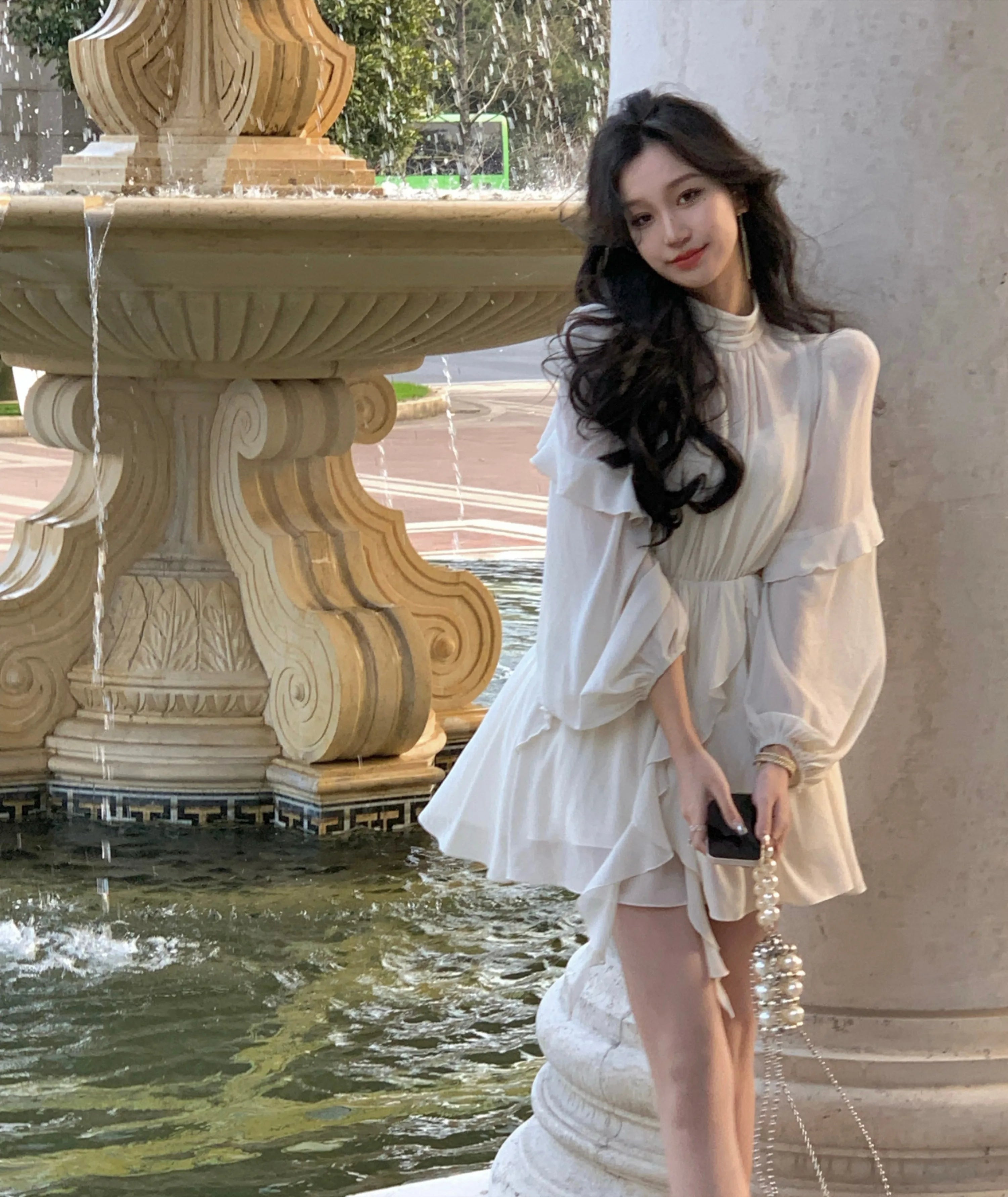 Beach Style Chiffon Mini Dress