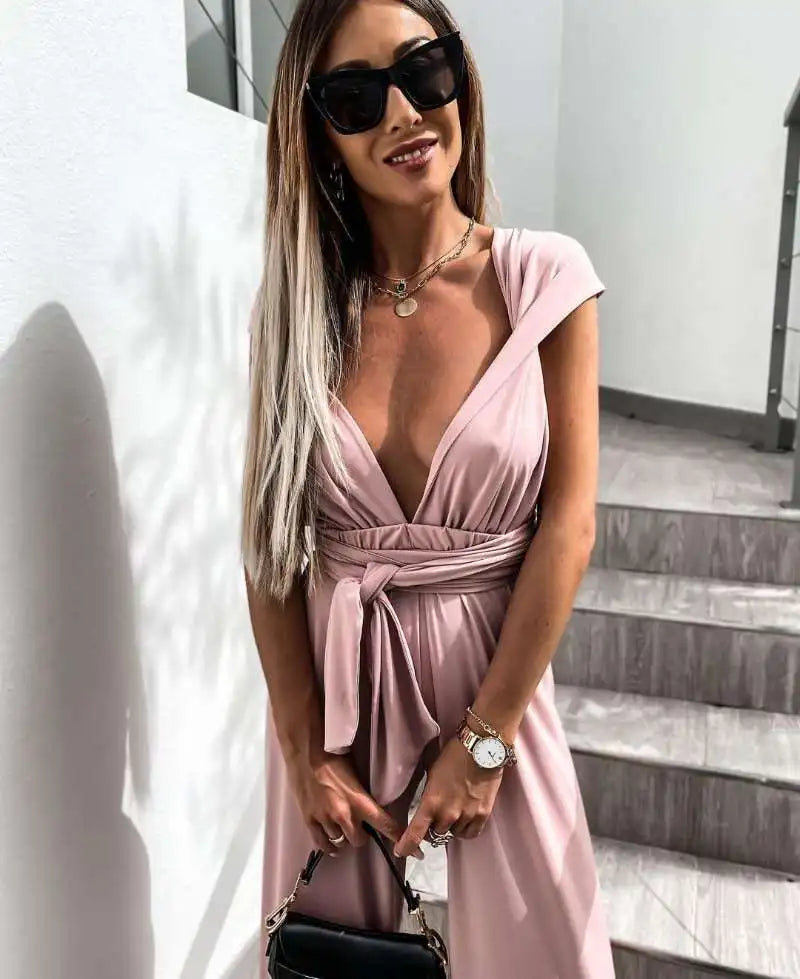New Sleeveless Solid Jumpsuit Women