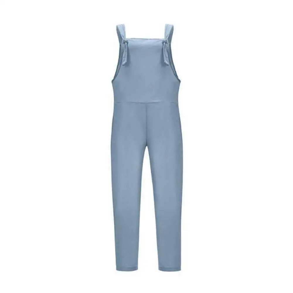 Woman Cotton Linen Suspender Pants