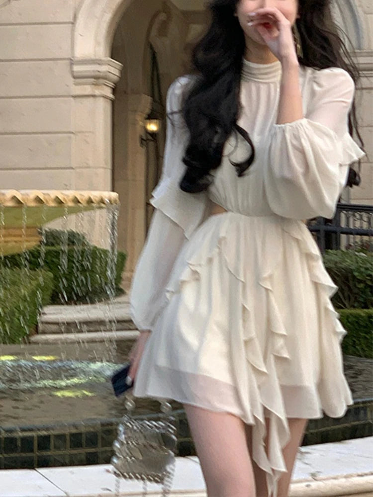Beach Style Chiffon Mini Dress