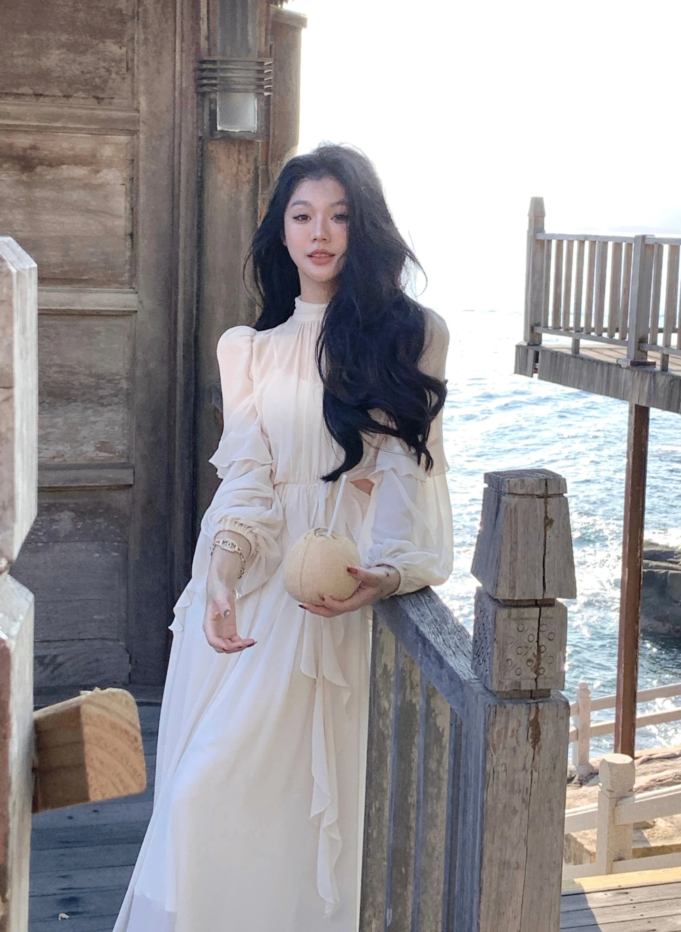 Beach Style Chiffon Mini Dress