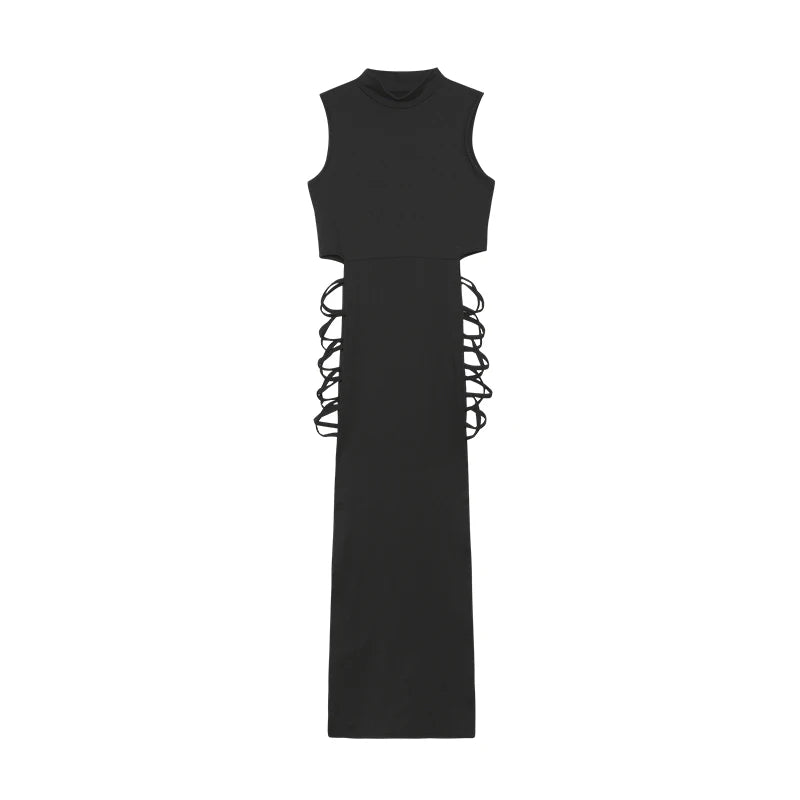 Criss Cross Cut Out Dress, Women's Clothing