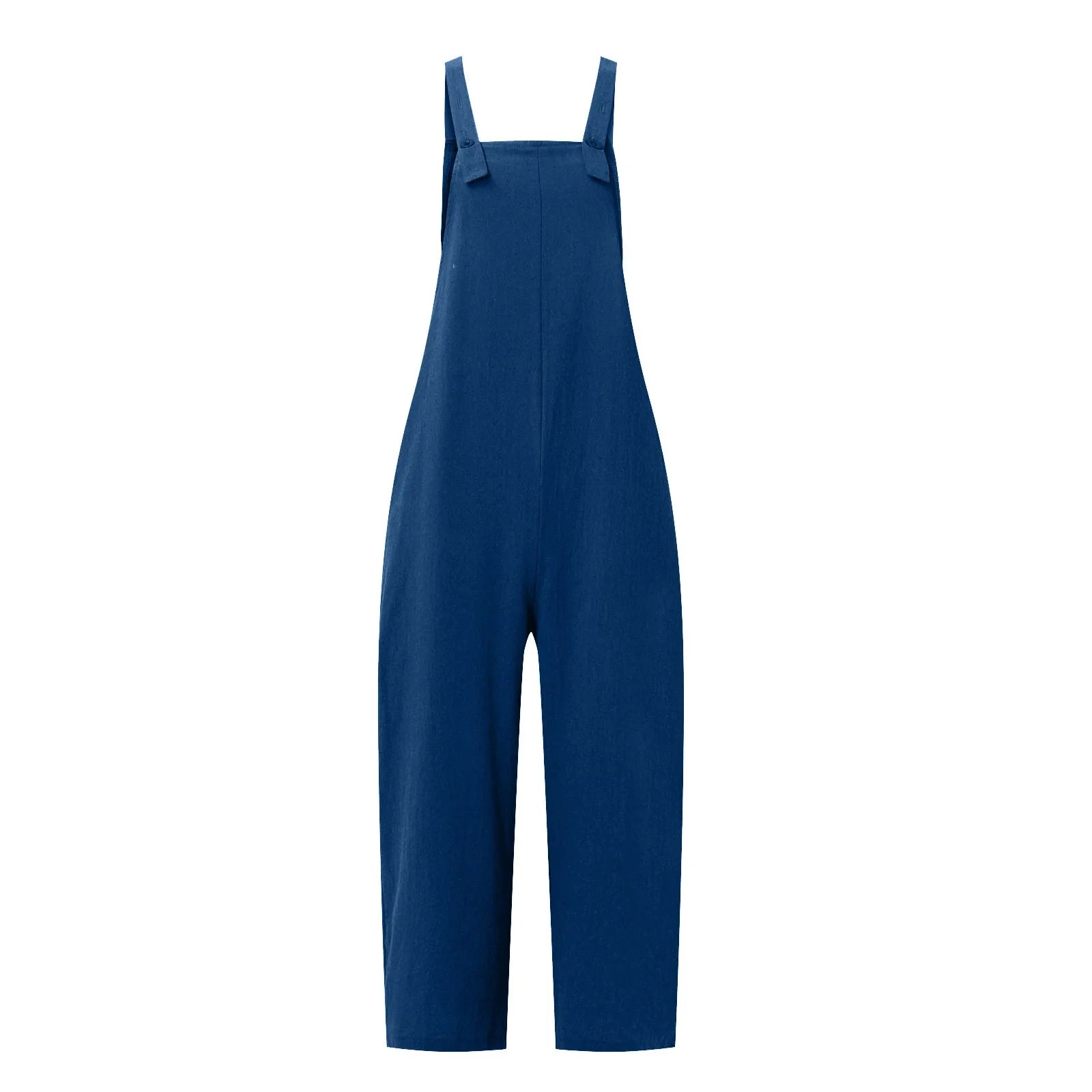Solid Color Women Loose Cotton