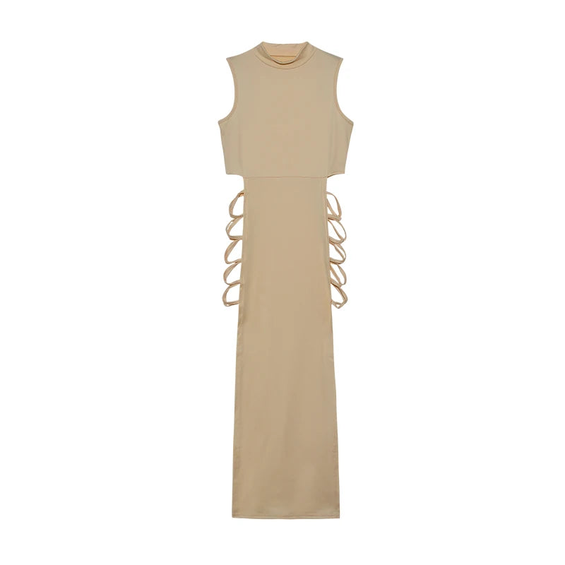 Criss Cross Cut Out Dress, Women's Clothing