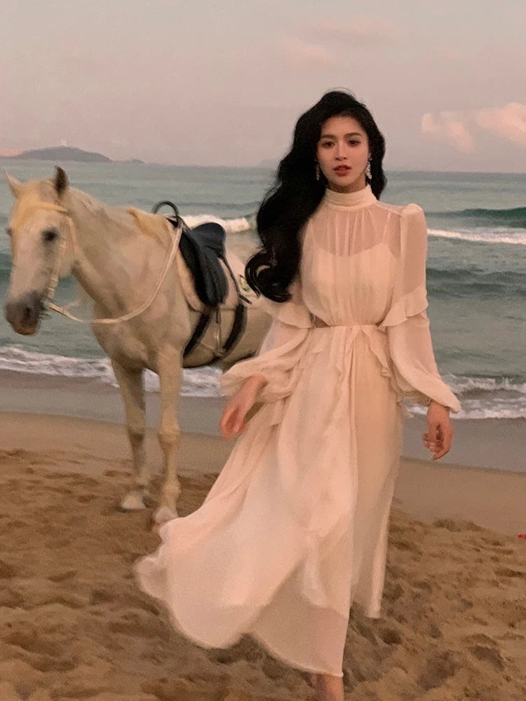 Beach Style Chiffon Mini Dress