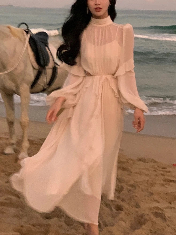 Beach Style Chiffon Mini Dress