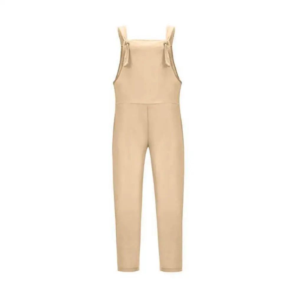 Woman Cotton Linen Suspender Pants