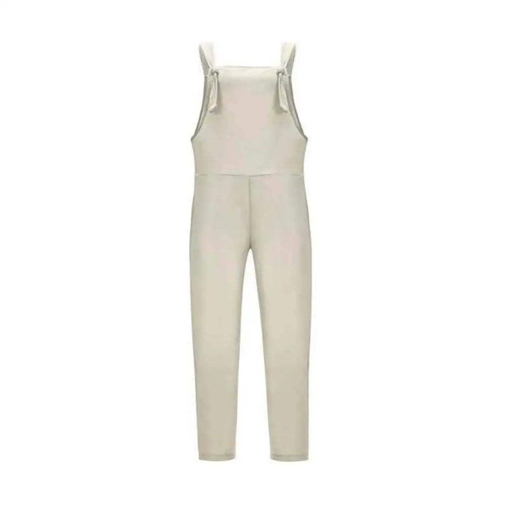 Woman Cotton Linen Suspender Pants