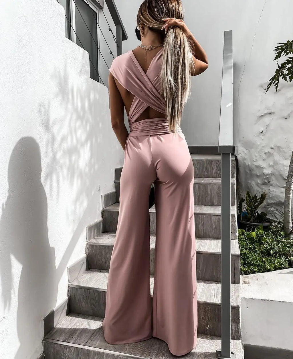 New Sleeveless Solid Jumpsuit Women