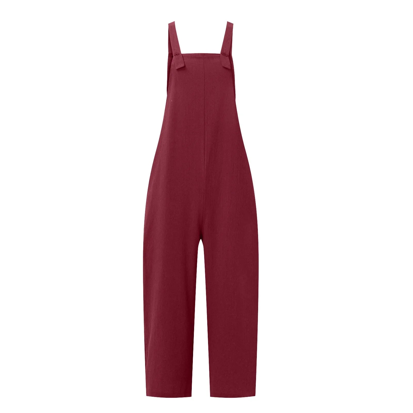 Solid Color Women Loose Cotton