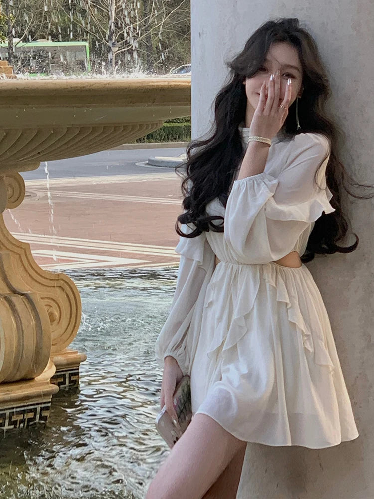 Beach Style Chiffon Mini Dress