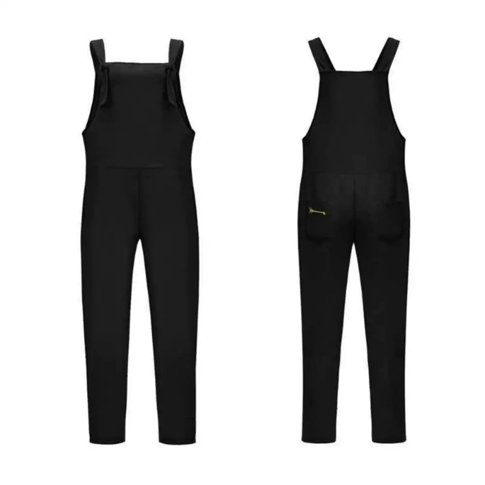 Woman Cotton Linen Suspender Pants
